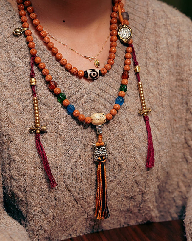 Bodhi Seed and Agate Harmony Bracelet | Wisdom, Peace, and Strong Connections
