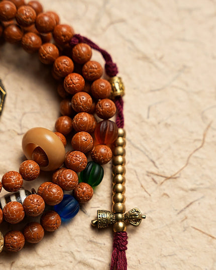 Bodhi Seed and Agate Harmony Bracelet | Wisdom, Peace, and Strong Connections