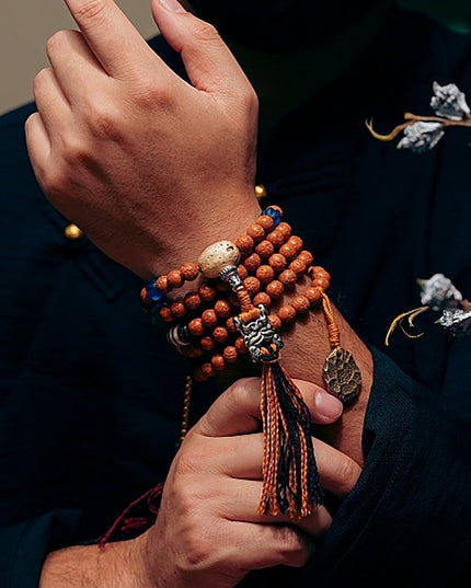 Bodhi Seed and Agate Harmony Bracelet | Wisdom, Peace, and Strong Connections