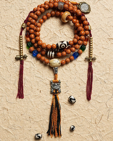 Bodhi Seed and Agate Harmony Bracelet | Wisdom, Peace, and Strong Connections