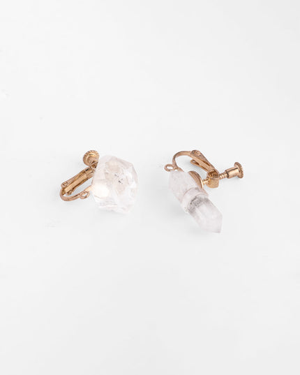 Crystal Drop Earrings with Gold Accent