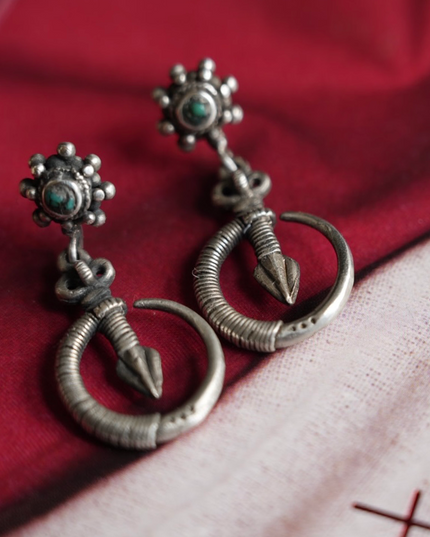 Mystic Guardian Turquoise Sterling Silver Earrings
