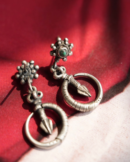 Mystic Guardian Turquoise Sterling Silver Earrings
