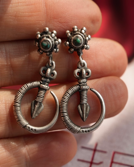 Mystic Guardian Turquoise Sterling Silver Earrings