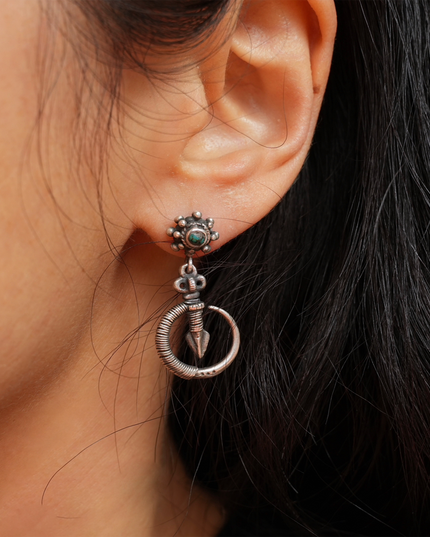 Mystic Guardian Turquoise Sterling Silver Earrings