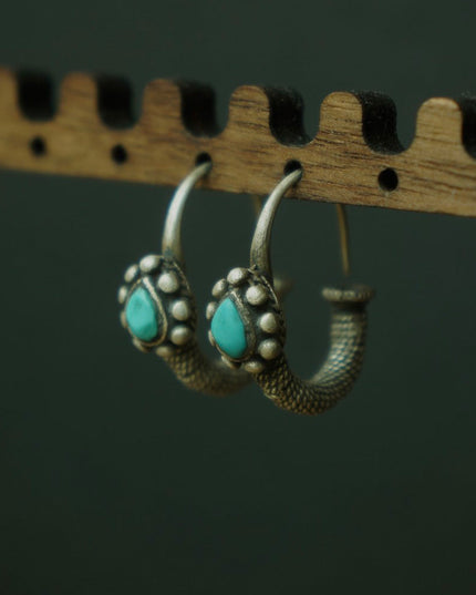 Celestial Luck's Whisper Turquoise Sterling Silver Earrings