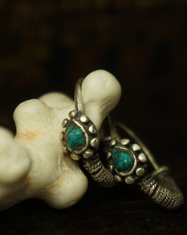 Celestial Luck's Whisper Turquoise Sterling Silver Earrings