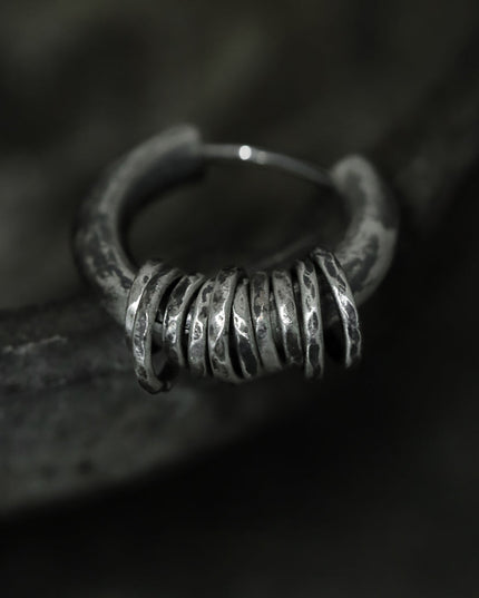 Fortune Spiral Sterling Silver Hoops