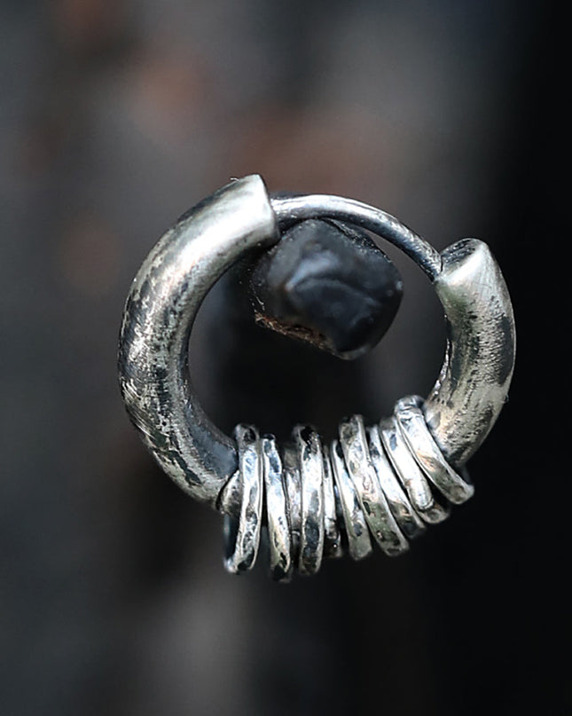 Fortune Spiral Sterling Silver Hoops
