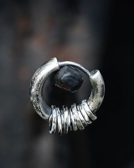 Fortune Spiral Sterling Silver Hoops