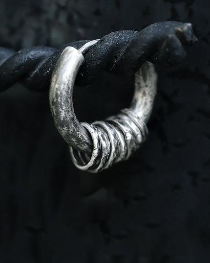 Fortune Spiral Sterling Silver Hoops