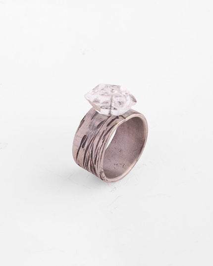 Timeless Clarity Raw Quartz Ring