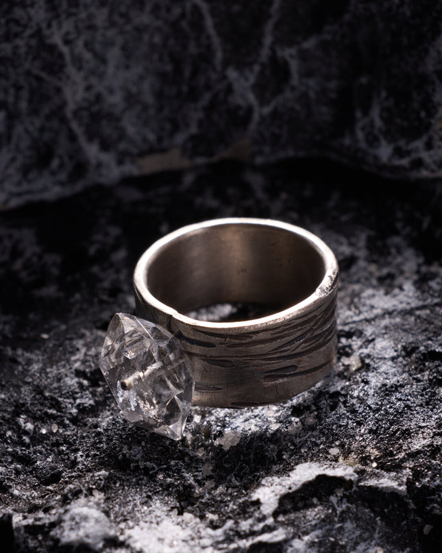 Timeless Clarity Raw Quartz Ring