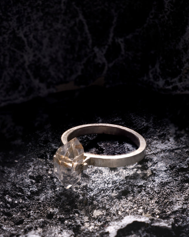Eternal Clarity Raw Quartz Sterling Silver Ring