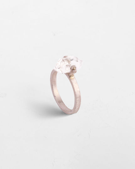 Eternal Clarity Raw Quartz Sterling Silver Ring