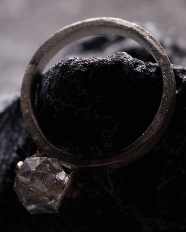Eternal Clarity Raw Quartz Sterling Silver Ring