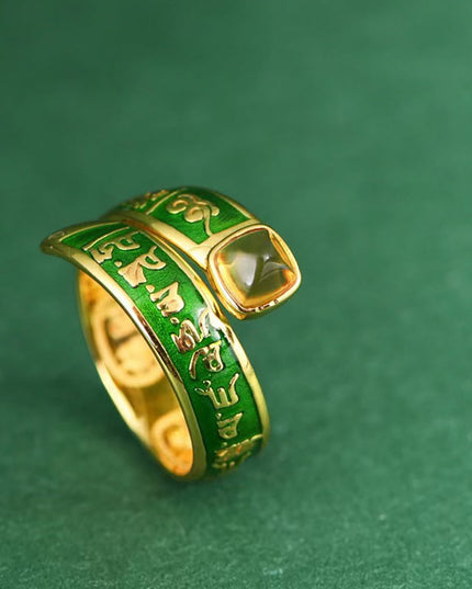 Guardian Crystal Protection Stering Silver Ring