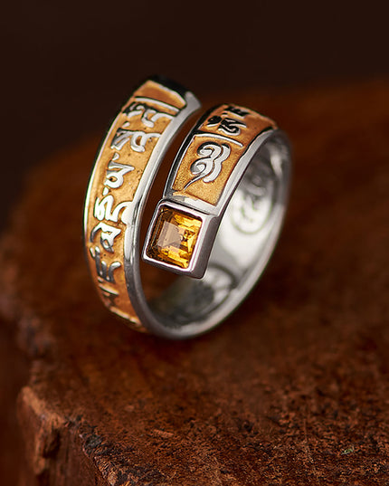 Guardian Crystal Protection Stering Silver Ring