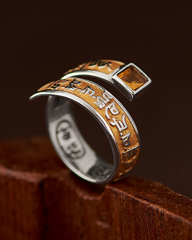 Guardian Crystal Protection Stering Silver Ring