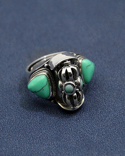 Lucky Dawn Embrace Turquoise Coral Sterling Silver Rings