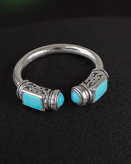 Turquoise Victory Ring | Symbol of Power, Success, and Wealth in Sterling Silver