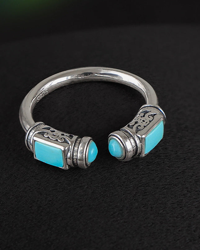 Turquoise Victory Ring | Symbol of Power, Success, and Wealth in Sterling Silver