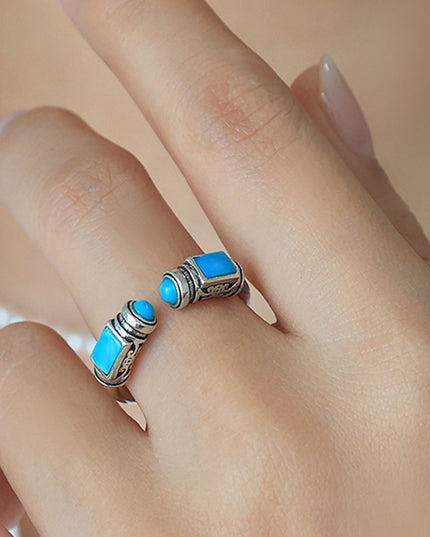 Turquoise Victory Ring | Symbol of Power, Success, and Wealth in Sterling Silver