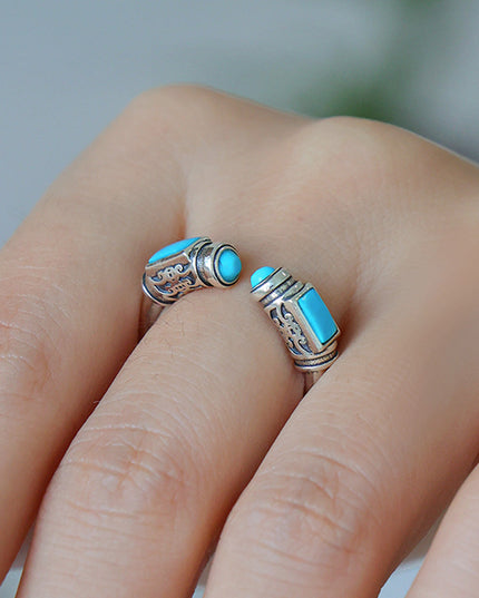 Turquoise Victory Ring | Symbol of Power, Success, and Wealth in Sterling Silver
