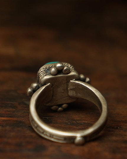 Unity Wealth Harmony Turquoise Silver Rings