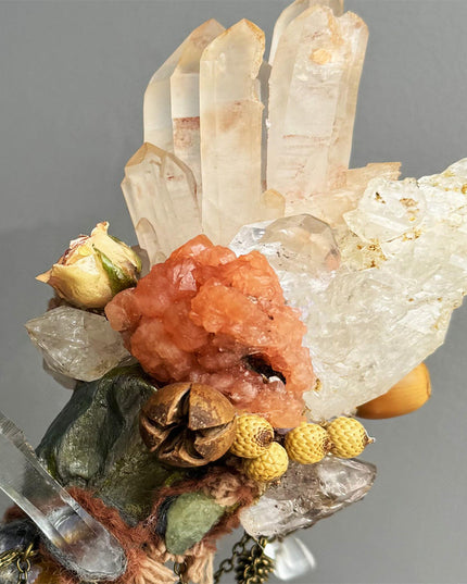 Healing Crystal Antler Staff by Kailash Energy