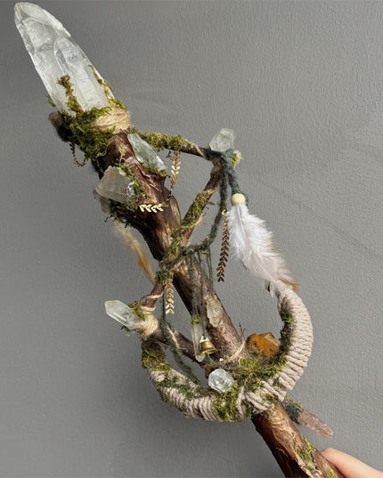 Crystal Calm Guardian Staff by Kailash Energy