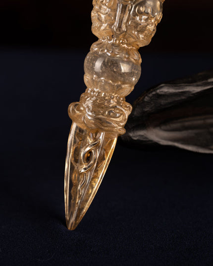 Blessing Energy Clear Quartz Tibetan Dorje Dagger Decoration