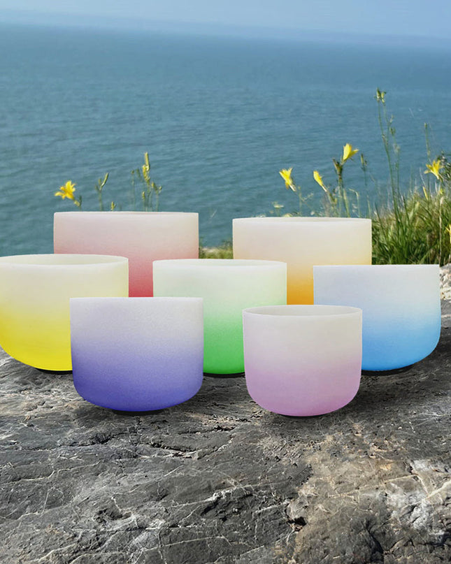 Kailash Energy Serenity Crystal Singing Bowl  - 7 Chakra Gradient Healing Bowls