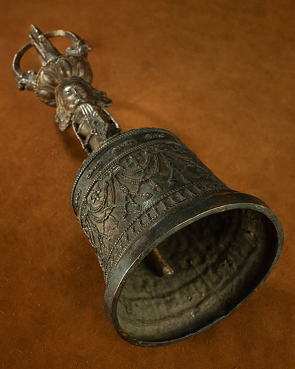 Ming Dynasty Tibetan Antique Vajra Bell Ritual Artifact from Sera Monastery