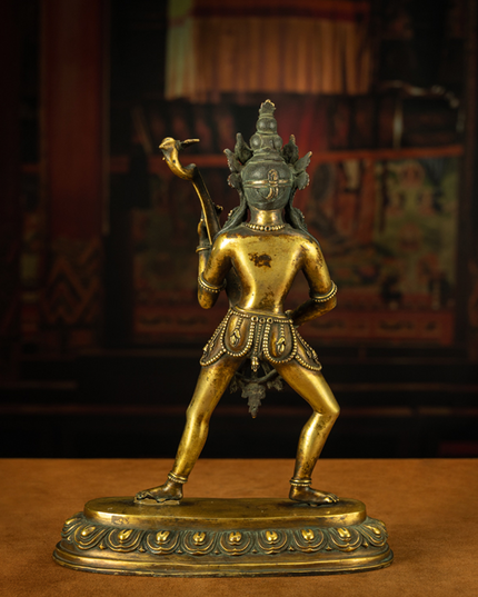Protective Energy Copper Saraswati Buddha Statue