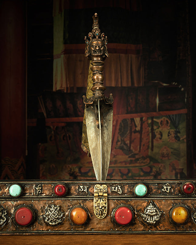 Qing Dynasty Tibetan Mahakala Vajra Dagger