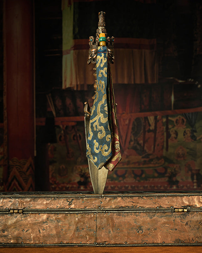 Qing Dynasty Tibetan Mahakala Vajra Dagger
