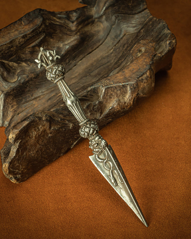 Antique Vajra Ritual Dagger – Old Cold Iron, Sacred Sakya Relic