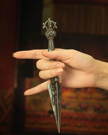 Antique Vajra Ritual Dagger – Old Cold Iron, Sacred Sakya Relic