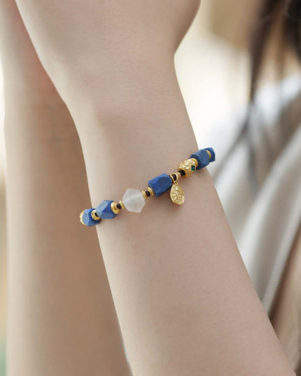 Love Energy Lapis Lazuli Gold Bracelet