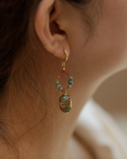 lucky Energy Tibetan Treasures Earrings