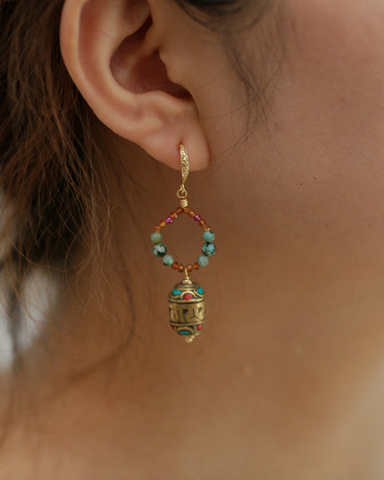 lucky Energy Tibetan Treasures Earrings