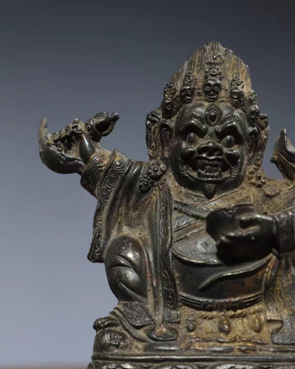 Mahakala MAGIC Tibetan Bronze Statue for Eliminating Diseases