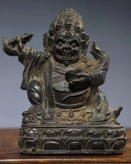 Mahakala MAGIC Tibetan Bronze Statue for Eliminating Diseases