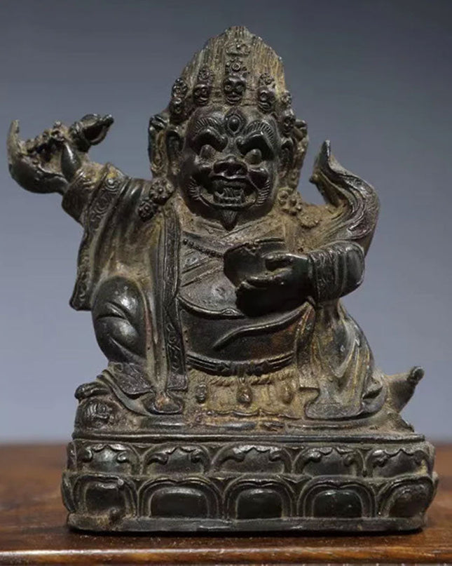 Mahakala MAGIC Tibetan Bronze Statue for Eliminating Diseases