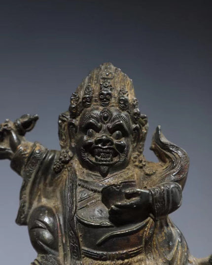 Mahakala MAGIC Tibetan Bronze Statue for Eliminating Diseases