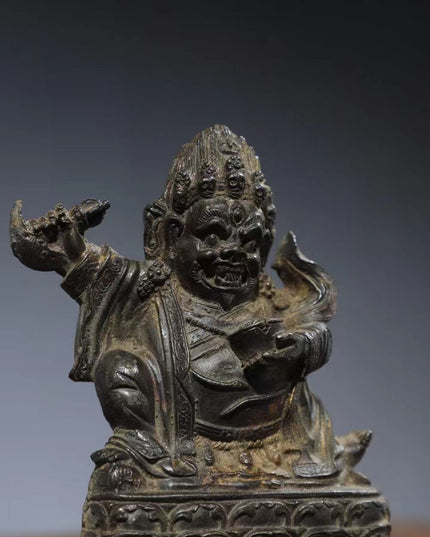 Mahakala MAGIC Tibetan Bronze Statue for Eliminating Diseases