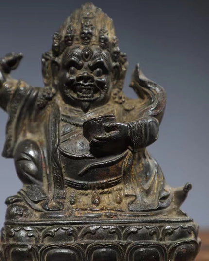 Mahakala MAGIC Tibetan Bronze Statue for Eliminating Diseases