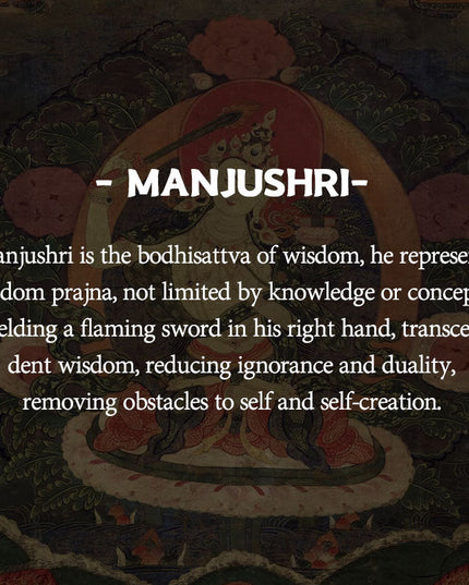 Manjushri AWAKENING Tibetan Statue for Eliminating Weakness