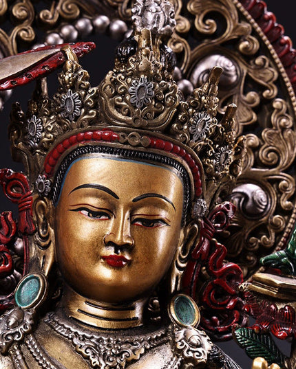 Manjushri AWAKENING Tibetan Statue for Eliminating Weakness
